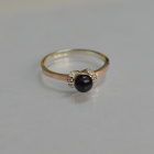 Срібна каблучка з золотими пластинами