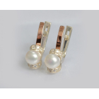 Срібні сережки з золотими пластинами