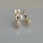 Срібні сережки з золотими пластинами