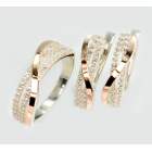 Серебряный комплект с золотыми пластинами