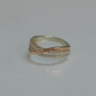 Серебряное кольцо с золотом