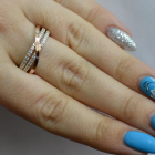 Серебряное кольцо с золотом