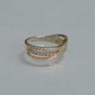 Серебряное кольцо с золотом