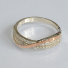 Серебряное кольцо с золотом