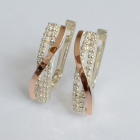 Срібні сережки з золотими накладками