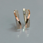 Срібні сережки з золотими накладками