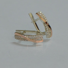 Срібні сережки з золотими накладками