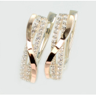 Срібні сережки з золотими накладками