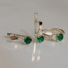 Серебряный гарнитур с золотом