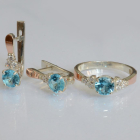 Серебряный гарнитур с золотом