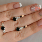 Серебряный гарнитур с золотом