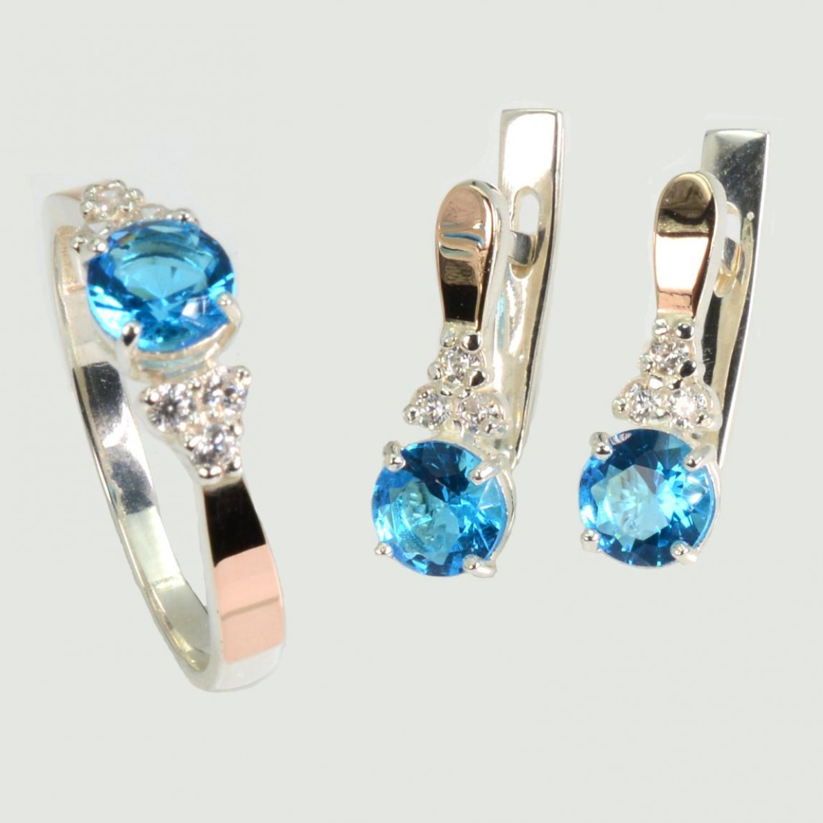 Серебряный гарнитур с золотом