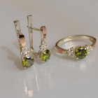 Серебряный гарнитур с золотом