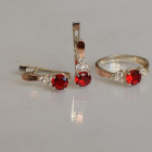 Серебряный гарнитур с золотом