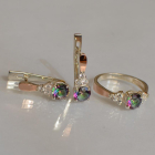 Серебряный гарнитур с золотом