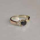 Срібна каблучка з золотом