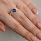 Срібна каблучка з золотом