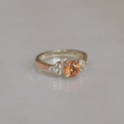 Срібна каблучка з золотом