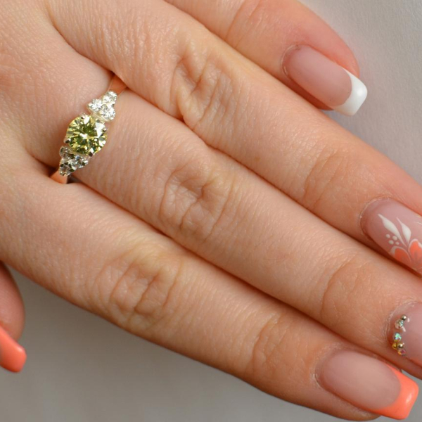 Срібна каблучка з золотом