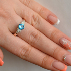 Срібна каблучка з золотом