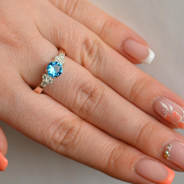 Срібна каблучка з золотом