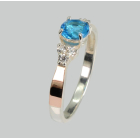 Срібна каблучка з золотом