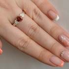 Срібна каблучка з золотом