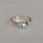 Срібна каблучка з золотом