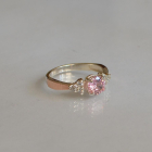 Срібна каблучка з золотом