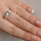 Срібна каблучка з золотом