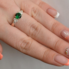 Срібна каблучка з золотом