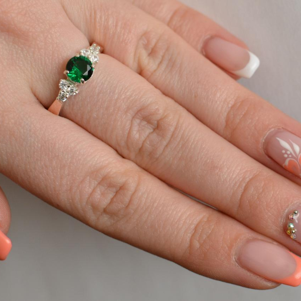 Срібна каблучка з золотом