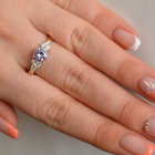 Срібна каблучка з золотом