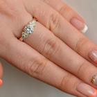 Срібна каблучка з золотом