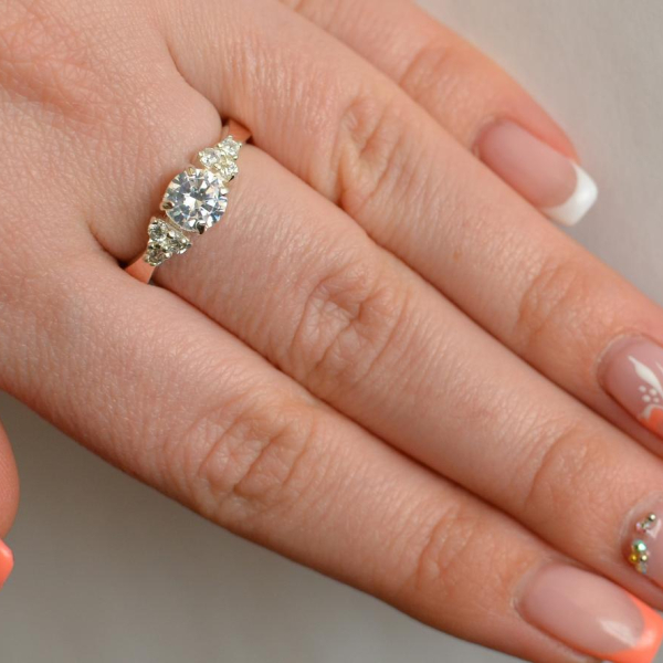 Срібна каблучка з золотом