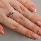 Срібна каблучка з золотом