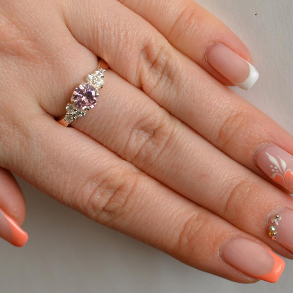 Срібна каблучка з золотом