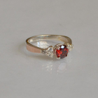 Срібна каблучка з золотом