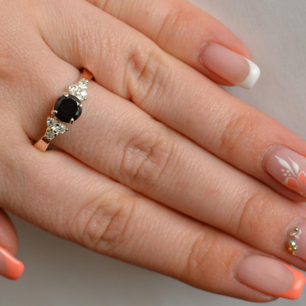 Срібна каблучка з золотом