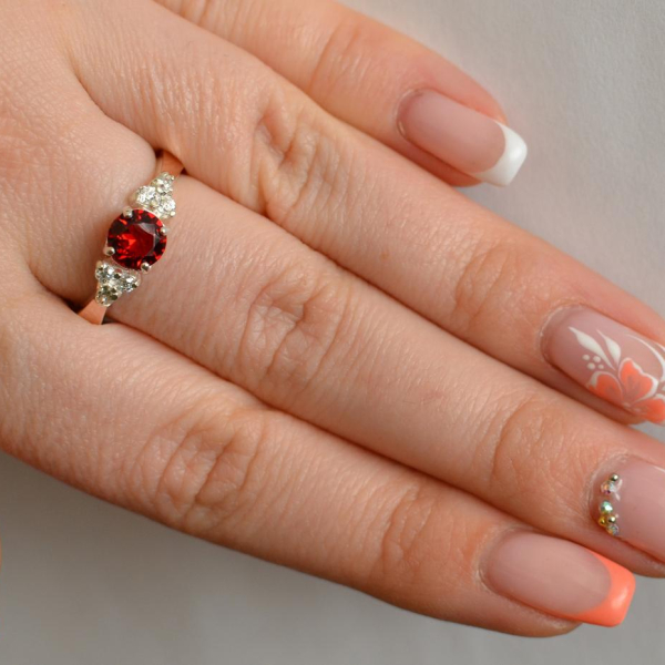 Срібна каблучка з золотом