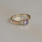 Срібна каблучка з золотом