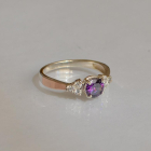 Срібна каблучка з золотом