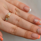 Срібна каблучка з золотом