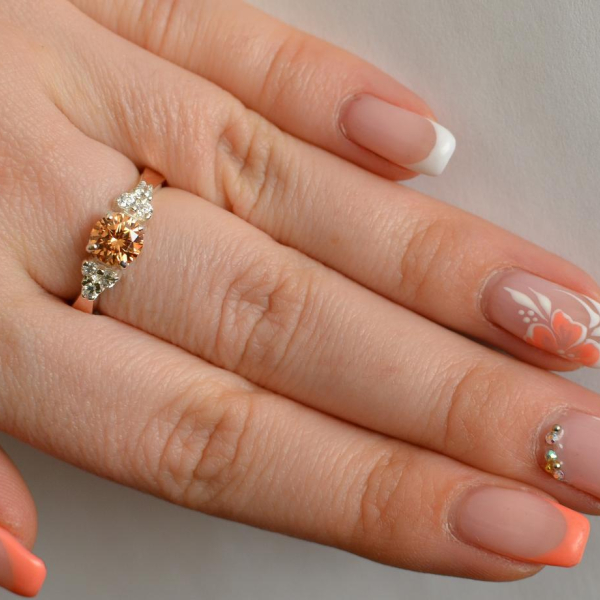 Срібна каблучка з золотом