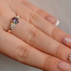 Срібна каблучка з золотом