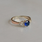 Срібна каблучка з золотом