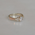 Срібна каблучка з золотом