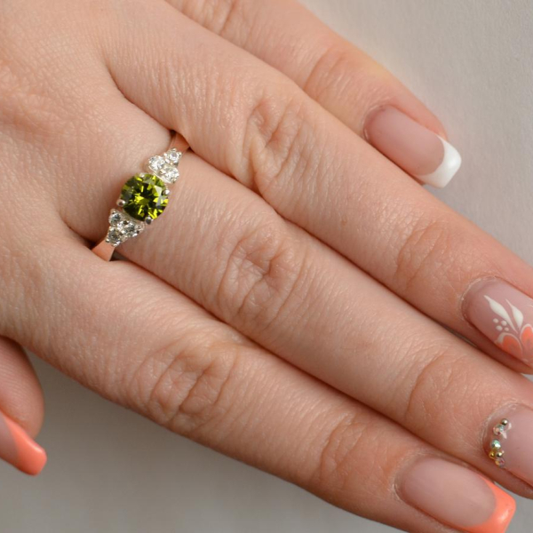 Срібна каблучка з золотом