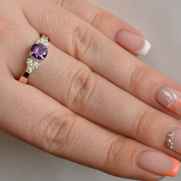 Срібна каблучка з золотом