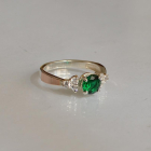 Срібна каблучка з золотом